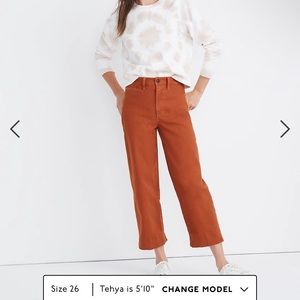Madewell Slim Emmett Wide-Leg Crop Pants
